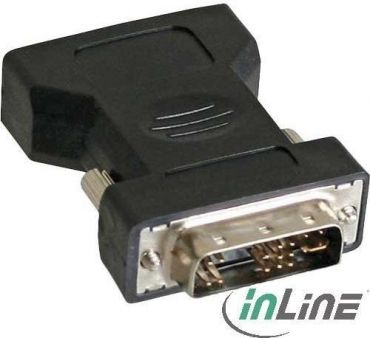 InLine DVI-A Adapter - Analog 12+5 Stecker auf 15pol HD Buchse (VGA)