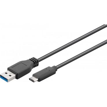 Goobay - USB-Kabel - USB-3.1 (M) Gen 2 Typ C auf USB-3.0 Typ A (M) - 2 m - Schwarz