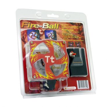 Thermaltake Fire-Ball 80mm Gaming-Led-Fan mit Feuer-Ball Effekt - 80 x 80 x 25 mm - 2000u/min - 21dBa