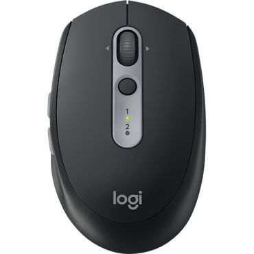 Logitech M590 Silent - Maus - Für Rechtshänder optisch - 7 Tasten - drahtlos - Bluetooth - 2.4 GHz - kabelloser Empfänger (USB) - Graphitton