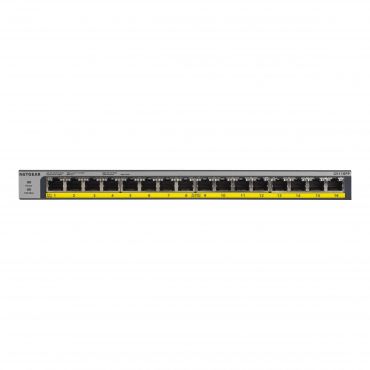 Netgear GS116LP - Switch - 16 x 10/100/1000 (PoE+) Desktop - an Rack montierbar - wandmontierbar - PoE+ (76 W) - unmanaged