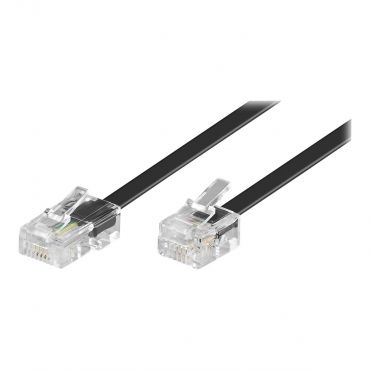 Goobay - 68530 - DSL-Modem/Router an DSL-Splitter Anschlusskabel - RJ45-Stecker (8P4C) auf RJ11/RJ14-Stecker (6P4C) - 3 m - schwarz