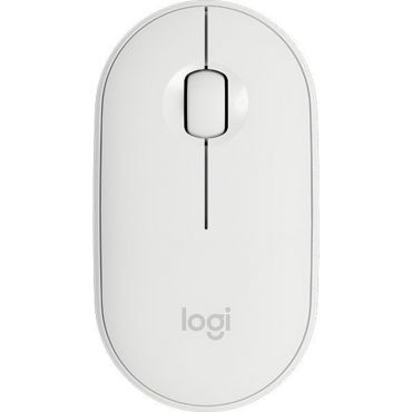 Logitech Pebble M350 - Maus - optisch - 3 Tasten - kabellos - Bluetooth, 2.4 GHz - kabelloser Empfänger (USB) - Off-White