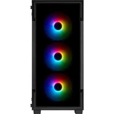 Corsair iCUE 220T RGB - Midi Tower - ATX - ohne Netzteil (ATX) - Glasfenster - USB/Audio - schwarz