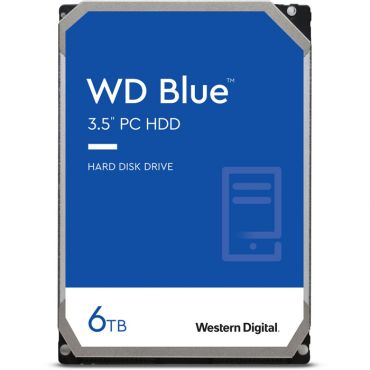 WD Blue WD60EZAZ - Festplatte - 6 TB - intern - 8.9 cm ( 3.5" ) - SATA 6Gb/s - 5400 rpm - Puffer: 64 MB - 2 Jahre Garantie