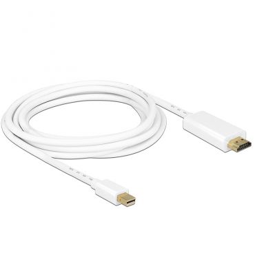 InLine DisplayPort mini zu HDMI Konverter Kabel - weiß - 5 m