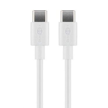 Goobay - USB-Kabel - USB-C (M) zu USB-C (M) - USB 2.0 - 3 A - 1 m - weiß