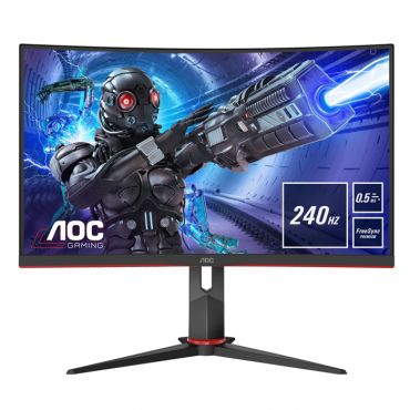 AOC Gaming C27G2ZU/BK - LED-Monitor - gebogen - 68.6 cm (27") Full HD, VA @ 240 Hz - 300 cd/m² - 0.5 ms - 2x HDMI - DP - Lautsprecher