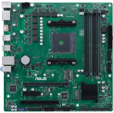ASUS Pro B550M-C/CSM - Motherboard - micro ATX - Socket AM4 - AMD B550 - USB-C - Gb LAN - Onboard-Grafik (CPU erforderlich) HD Audio (8-Kanal)