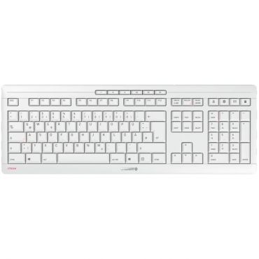 Cherry STREAM KEYBOARD JK-8500 - Tastatur - USB - Deutsch - Tastenschalter: CHERRY SX - White Gray
