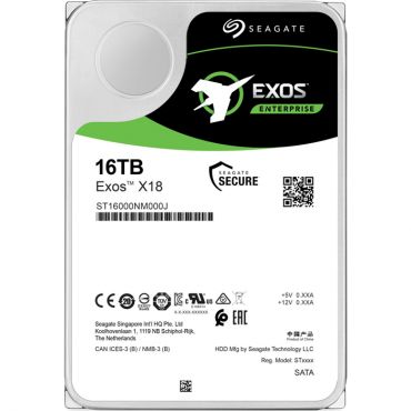 Seagate Exos X18 ST16000NM000J - 24/7 Dauerbetrieb Enterprise Festplatte - 16 TB - intern - 3.5" (8.9 cm) - SATA 6Gb/s - 7200 rpm - Puffer: 256 MB