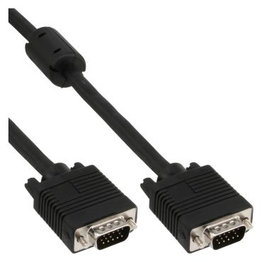 InLine VGA-Kabel - HD-15 ohne Pol 9 (M) zu HD-15 ohne Pol 9 (M) 5 m - geformt - Schwarz