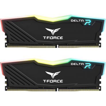 TeamGroup T-Force DELTA RGB - DDR4 - 32 GB: 2x 16 GB - DIMM 288-PIN - 3600 MHz / PC4-28800 - CL18 - 1.35 V - ungepuffert - non-ECC - schwarz