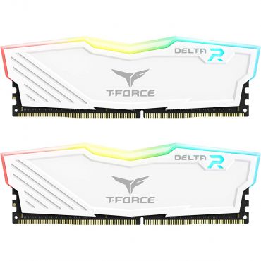 TeamGroup T-Force DELTA RGB - DDR4 - 32 GB: 2x 16 GB - DIMM 288-PIN - 3600 MHz / PC4-28800 - CL18 - 1.35 V - ungepuffert - non-ECC - weiß