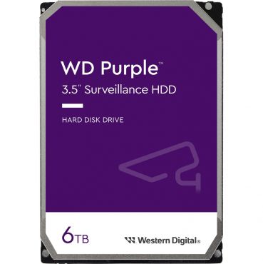 WD Purple WD64PURZ - Festplatte - 6 TB - intern - 3.5" (8.9 cm) - SATA 6Gb/s - 5400 rpm - Puffer: 256 MB