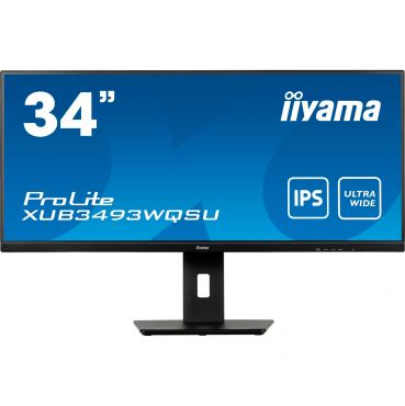 Iiyama ProLite XUB3493WQSU-B5 - LED-Monitor - 86.7 cm (34") UWQHD @ 75 Hz - ADS-IPS - 400 cd/m² - 4 ms - 2x HDMI - DisplayPort - Lautsprecher