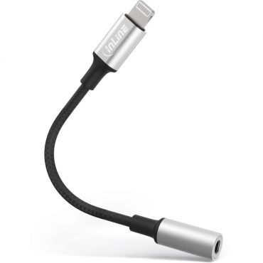 InLine Lightning auf Kopfhörerstecker Adapter - Lightning männlich zu Mini-Stecker weiblich - 10 cm - Schwarz - für Apple iPad/iPhone/iPod (Lightning)