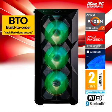 ACom BTO Ultra Gamer R7-7900 XT - Win 11 Pro - AMD Ryzen 7 5800X3D - 32 GB DDR4 RGB - 2 TB SSD NVMe - 7900 XT (20 GB) - 750 Watt - WLAN, BT