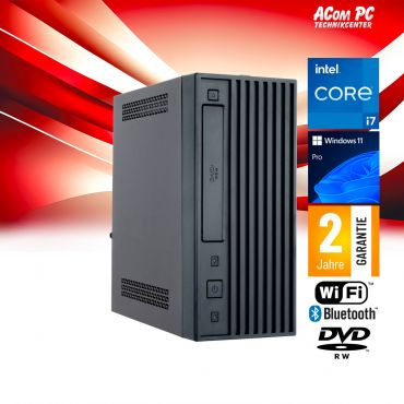 ACom Business Mini PC i7 Gen.12 - Win 11 Pro - Intel Core i7-12700 - 16 GB RAM - 512 GB SSD NVMe - iGPU - DVD-Brenner - Wi-Fi, BT