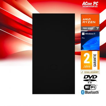 ACom Highspeed Silent Allrounder R7 2024 - Win 11 Pro - AMD Ryzen 7 7700 - 32 GB DDR5 RAM - 1 TB SSD NVMe - DVD-Brenner - AMD Radeon Grafik - WLAN, BT