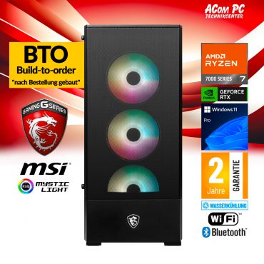 ACom BTO MSI Ultra Gamer R7-4070 Super - Win 11 Pro - AMD Ryzen 7 7700 - 32 GB DDR5 RGB - 2 TB SSD NVMe - GF RTX 4070 Super (12 GB) - 750 Watt - WL,BT