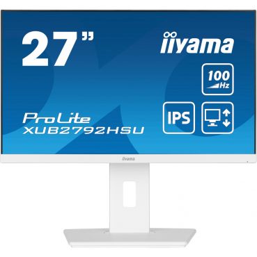 Iiyama ProLite XUB2792HSU-W6 - LED-Monitor - 68.6cm (27") Full HD - 100 Hz - IPS - 0.4ms - PIVOT - HDMI - DisplayPort - Lautsprecher - USB-Hub