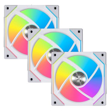 Lian Li Uni Fan SL-INF120 RGB 3er-Pack - Gehäuselüfter - LED-Steuerung - Lüftersteuerung - 120mm - RGB - 2100rpm - weiß