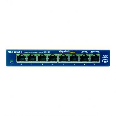 NetGear ProSafe GS108GE - Desktop Switch - 8 x 10/100/1000 - unmanaged - robustes Metallgehäuse
