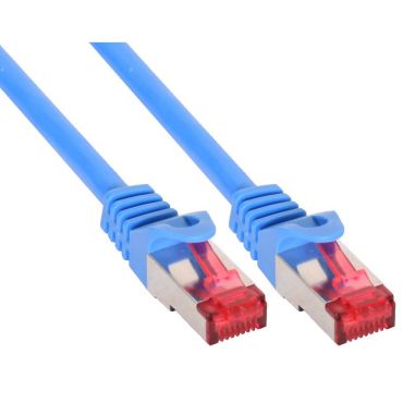 Netzwerk Patchkabel - S/FTP (PiMf) - Cat.6 - 250MHz - PVC - CCA - 1m - blau