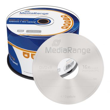 MediaRange - 50 x DVD+R - 4.7 GB 16x - Spindel