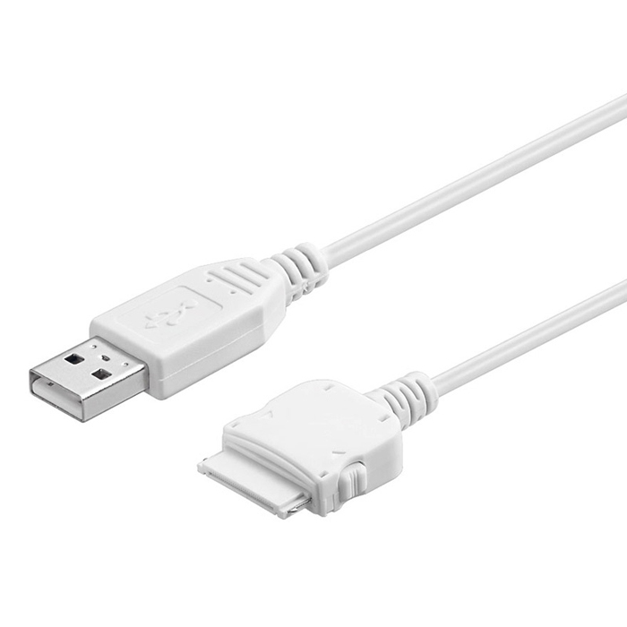 goobay - Apple 30Pin Datenübertragung - für iPhone weiß Lade- - 3G/-3Gs/-4/-4s - iPad - für 1,5 USB iPod, Synchronisationskabel und USB m-2068001 nur