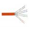InLine Duplex Verlegekabel Cat.7a - S/FTP (PiMF) - 2x 4x2x0,58 AWG23 - 1200MHz - halogenfrei - orange - 300m