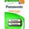 Panasonic Rechargeable Akku - Batterie 2 x AA NiMH 1000 mAh