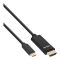 HDMI zu USB Typ-C - Schwarz - 2 m - HDMI 2.0 - 4K Unterstützung für DP Alt Mode