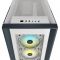 Corsair iCUE 5000X RGB - Tower - ATX - ohne Netzteil (ATX) weiß - USB/Audio - Glasfenster