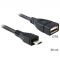 Delock OTG USB-Kabel - Micro-USB Typ B (M) zu USB (W) - 50 cm