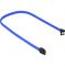 Sharkoon SATA-Kabel - Serial ATA 150/300/600 - SATA (W) - 60 cm - 90____deg; Stecker - eingerastet - Blau