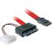 Delock SATA Slimline ALL-in-One cable SATA-Kabel - Slimline SATA - 4-Pin interner Netzstecker (5 V) bis SATA (W) - 30 cm