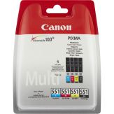 Canon CLI-551 C/M/Y/BK Multipack - 6509B008 - 4er-Pack - Schwarz, Gelb, Cyan, Magenta - Original - Tintenpatrone