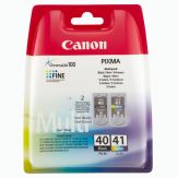 Canon PG-40 / CL-41 Multi Pack - 2er-Pack - Schwarz, Farbe (Cyan, Magenta, Gelb) - Original - TintenPatrone