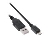 InLine micro-USB Sync- & Schnellladekabel - USB A - Micro-USB B - 1m - Kabel - Digital / Daten Kabel - 5-polig - Schwarz