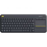Logitech Wireless Touch Keyboard K400 Plus - Tastatur - drahtlos - 2.4 GHz - Deutsch - Schwarz