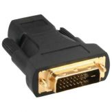 InLine HDMI-DVI Adapter - HDMI Buchse auf DVI Stecker (funktioniert in beide Richtungen) - vergoldete Kontakte - 4K2K kompatibel - Schwarz