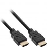 InLine HDMI zu HDMI Kabel - Stecker / Stecker - schwarz / gold - 1m
