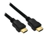 InLine HDMI Kabel - HDMI-High Speed mit Ethernet - Stecker / Stecker - schwarz / gold - 10m