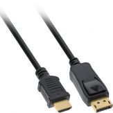 InLine DisplayPort zu HDMI Konverter Kabe l- vergoldete Kontakte - schwarz - 1 m