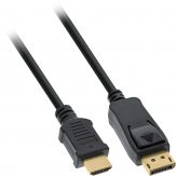 InLine DisplayPort zu HDMI Konverter Kabel - vergoldete Kontakte - schwarz - 2 m