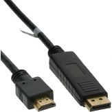 InLine DisplayPort zu HDMI Konverter Kabel - vergoldete Kontakte - schwarz - 5 m