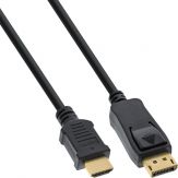 InLine DisplayPort zu HDMI Konverter Kabel - vergoldete Kontakte - schwarz - 3 m