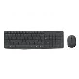 Logitech MK235 - Tastatur-und-Maus-Set - drahtlos - 2.4 GHz - Deutsch - Schwarz